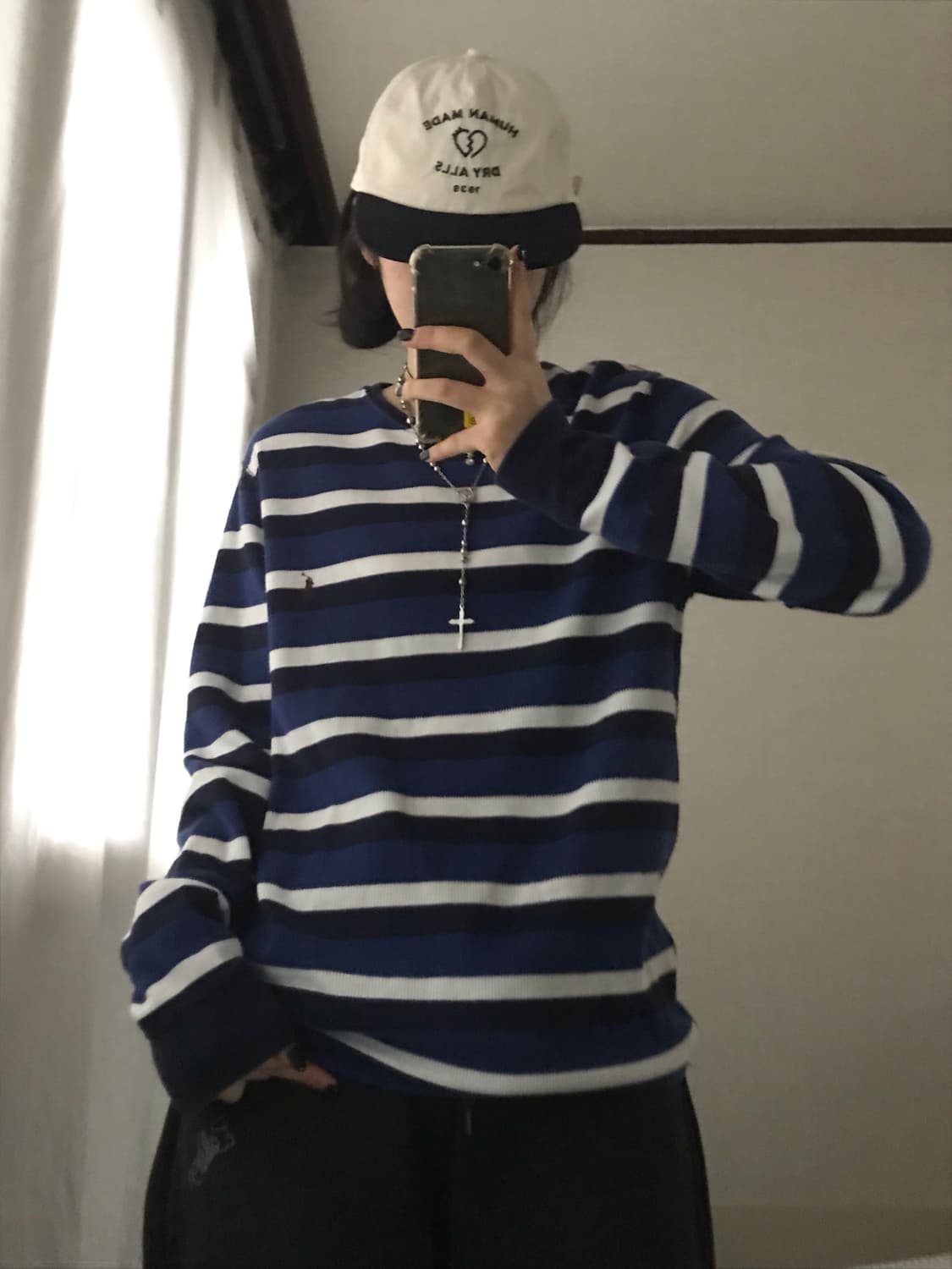 폴로 스트라이프 와플 롱슬리브 상품이미지1