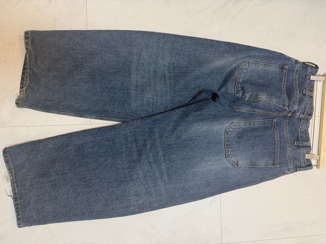 (2) 해칭룸 와이드 커브진 washed blue 상품이미지3