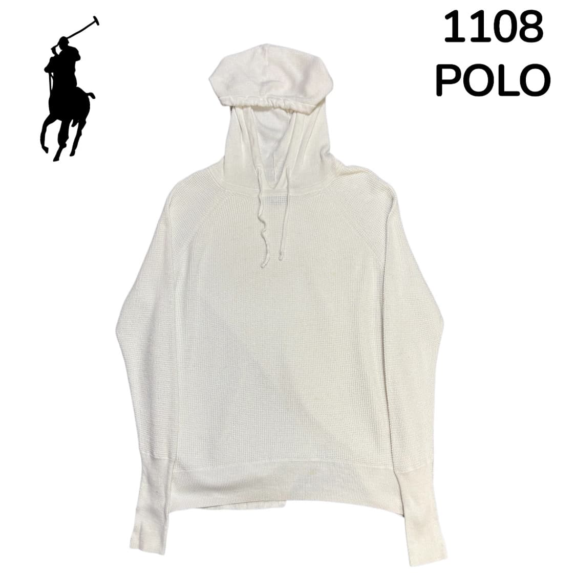 폴로 랄프로렌 절개 디테일 여성용 와플 후드티 S 상품이미지2