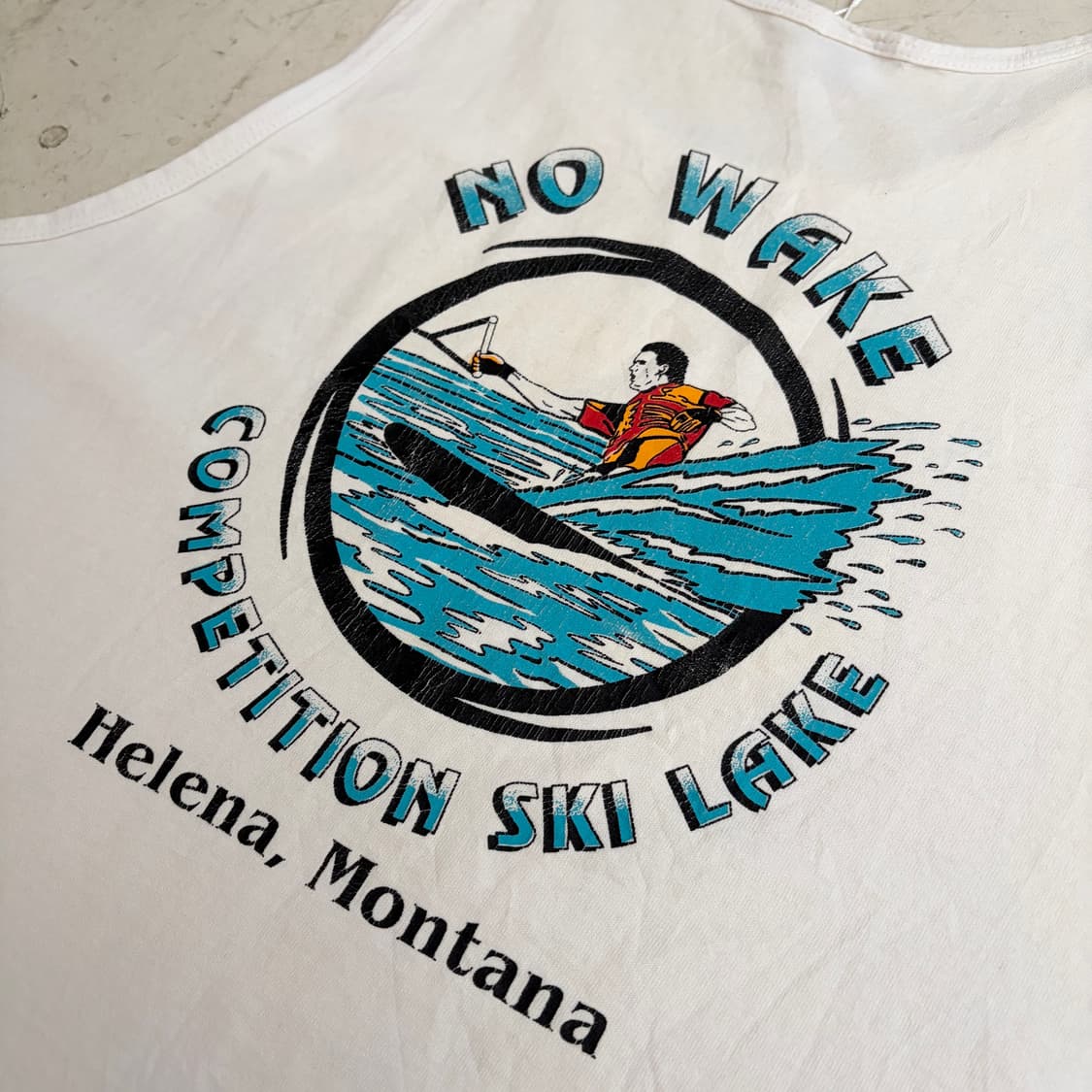 90s USA No Wake Lake 빈티지 슬리브리스 XL 상품이미지8