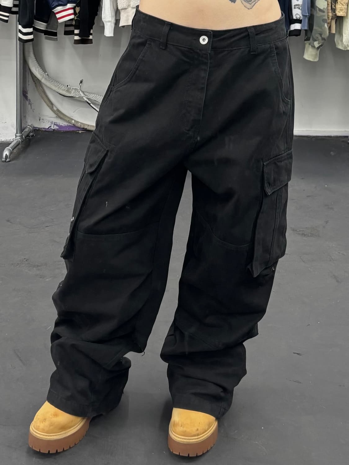 HIRISK 블랙 카고팬츠 상품이미지2