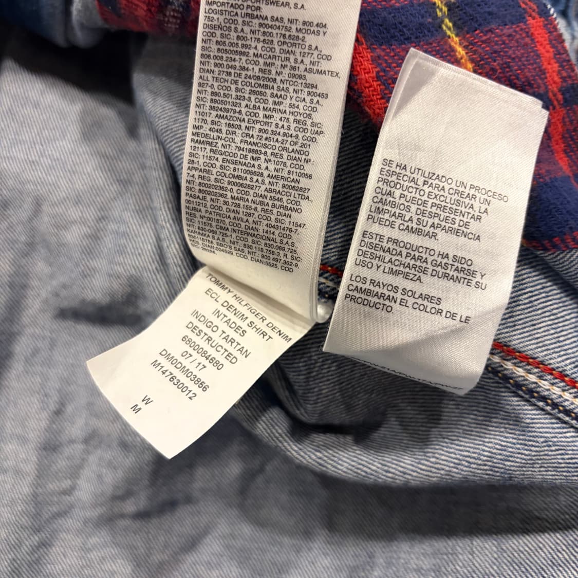 [M] 타미힐피거 데님 데미지 워싱 셔츠 D745 상품이미지10