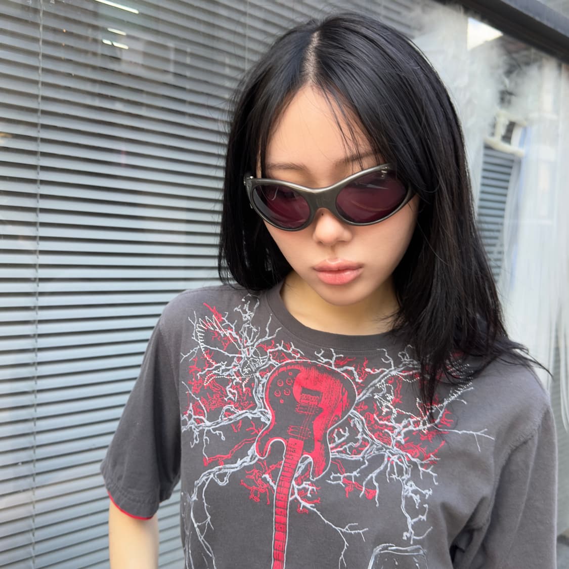 00s Y2K 할리데이비슨 라지 선글라스 상품이미지6