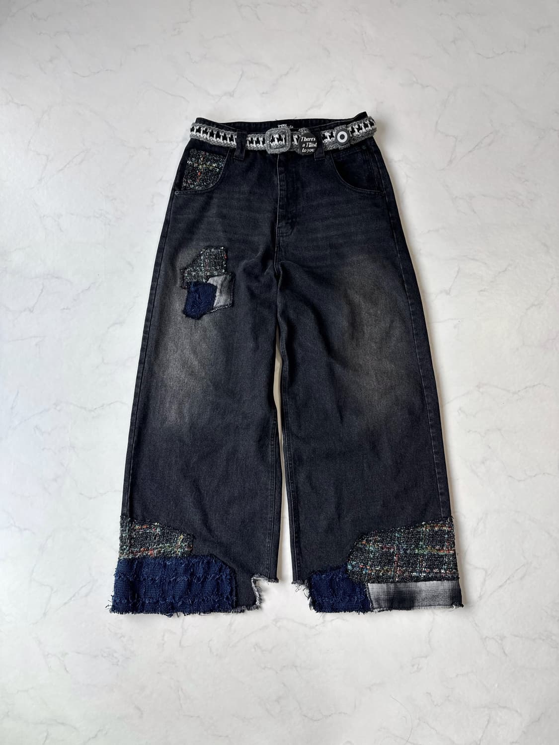 TΣist Erosion Baggy Denim Pants / Black 상품이미지1