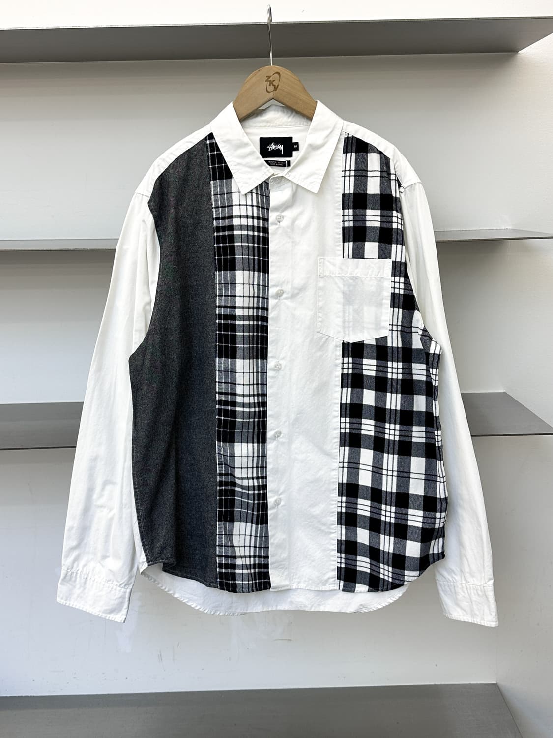 스투시 믹스 패널 체크 셔츠 상품이미지1