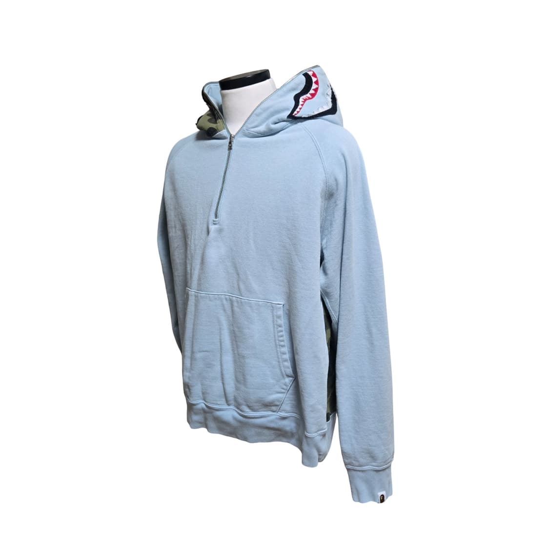 베이프 샤크 쿼터 집업 후드 상품이미지3