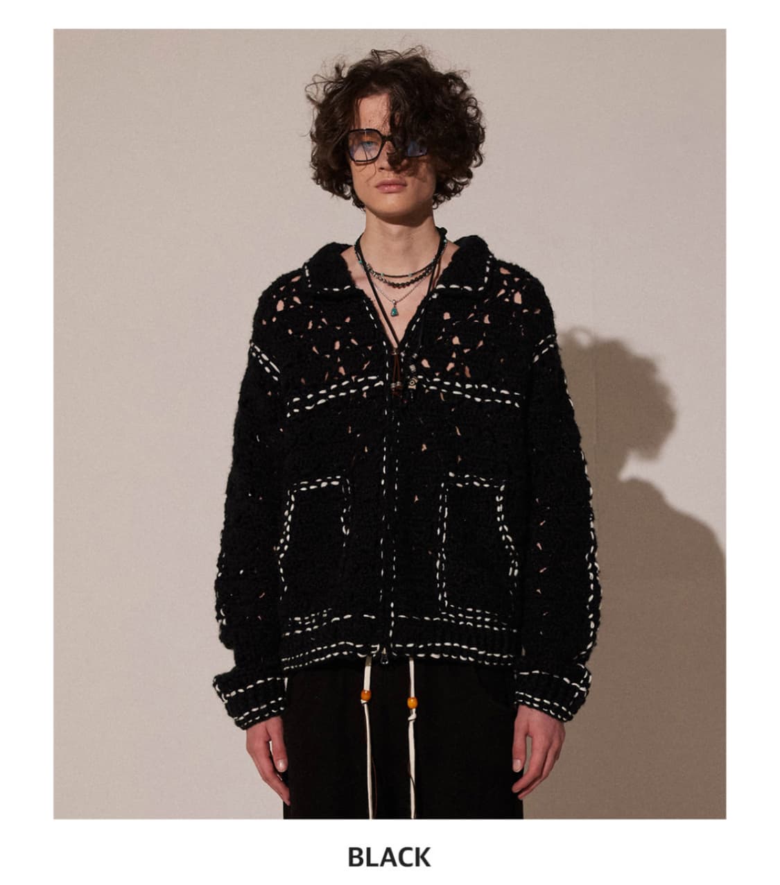 eseelmi 에썰미 스티치 울니트 자켓 상품이미지1