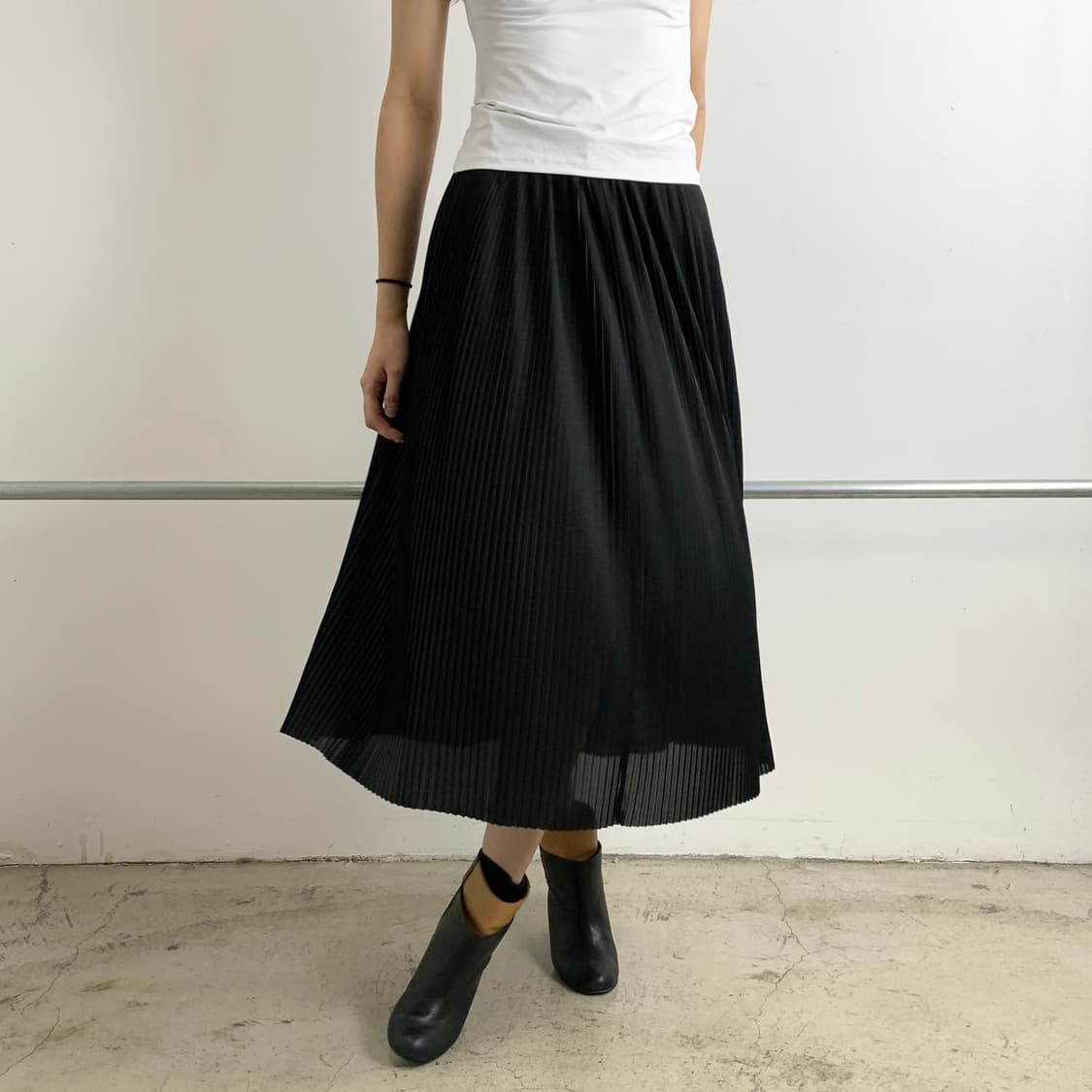 꼼데가르송 폴리 플리츠 롱 스커트 상품이미지2