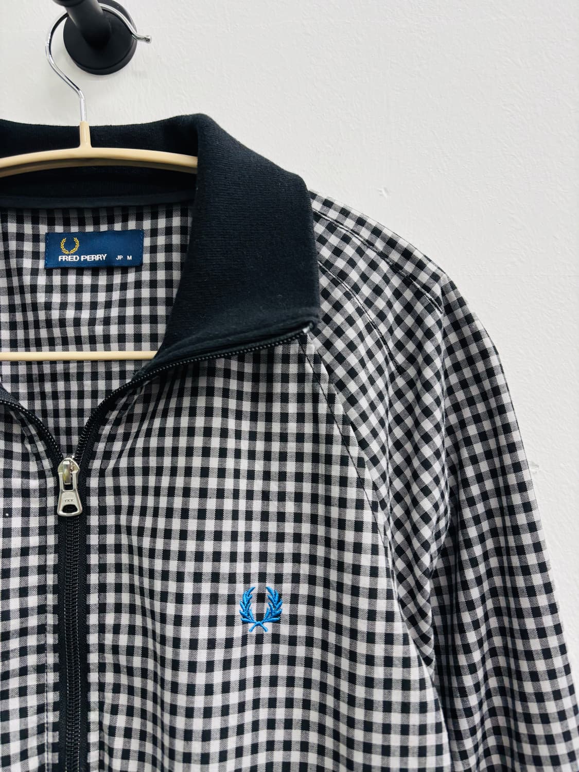 프레드 페리 FRED PERRY 깅엄 체크 트랙 자켓 상품이미지2