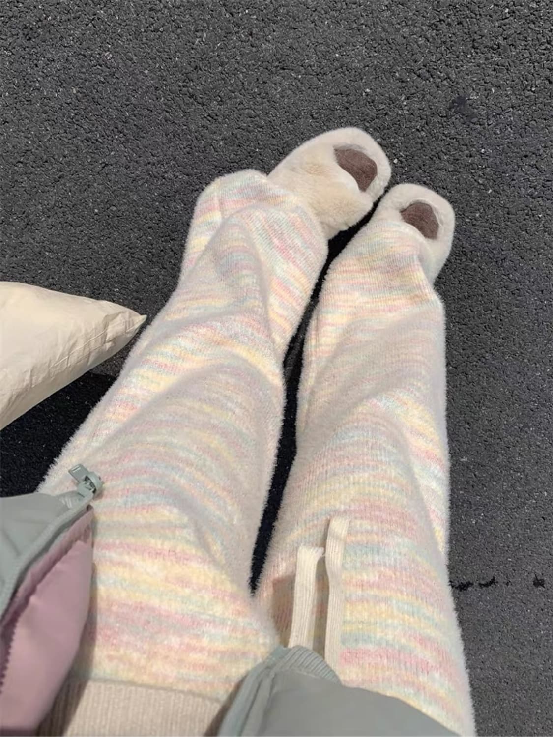 (s) 솜사탕 레인보우 밴딩 기모팬츠 상품이미지1