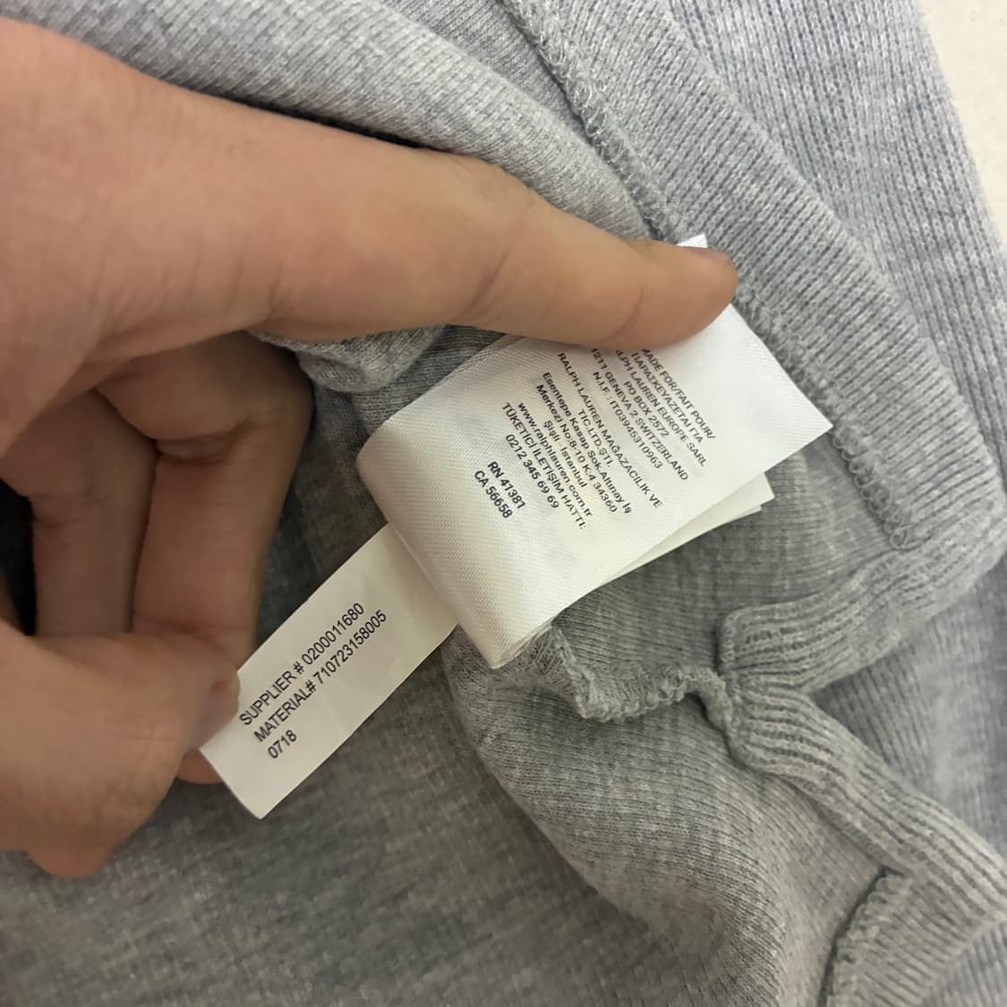 폴로 랄프로렌 반집업 니트 회색 L 상품이미지5