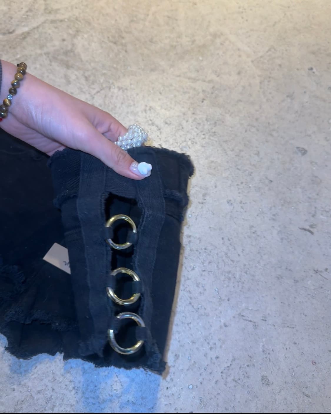 사이드 오링 갸루 핫팬츠 상품이미지5