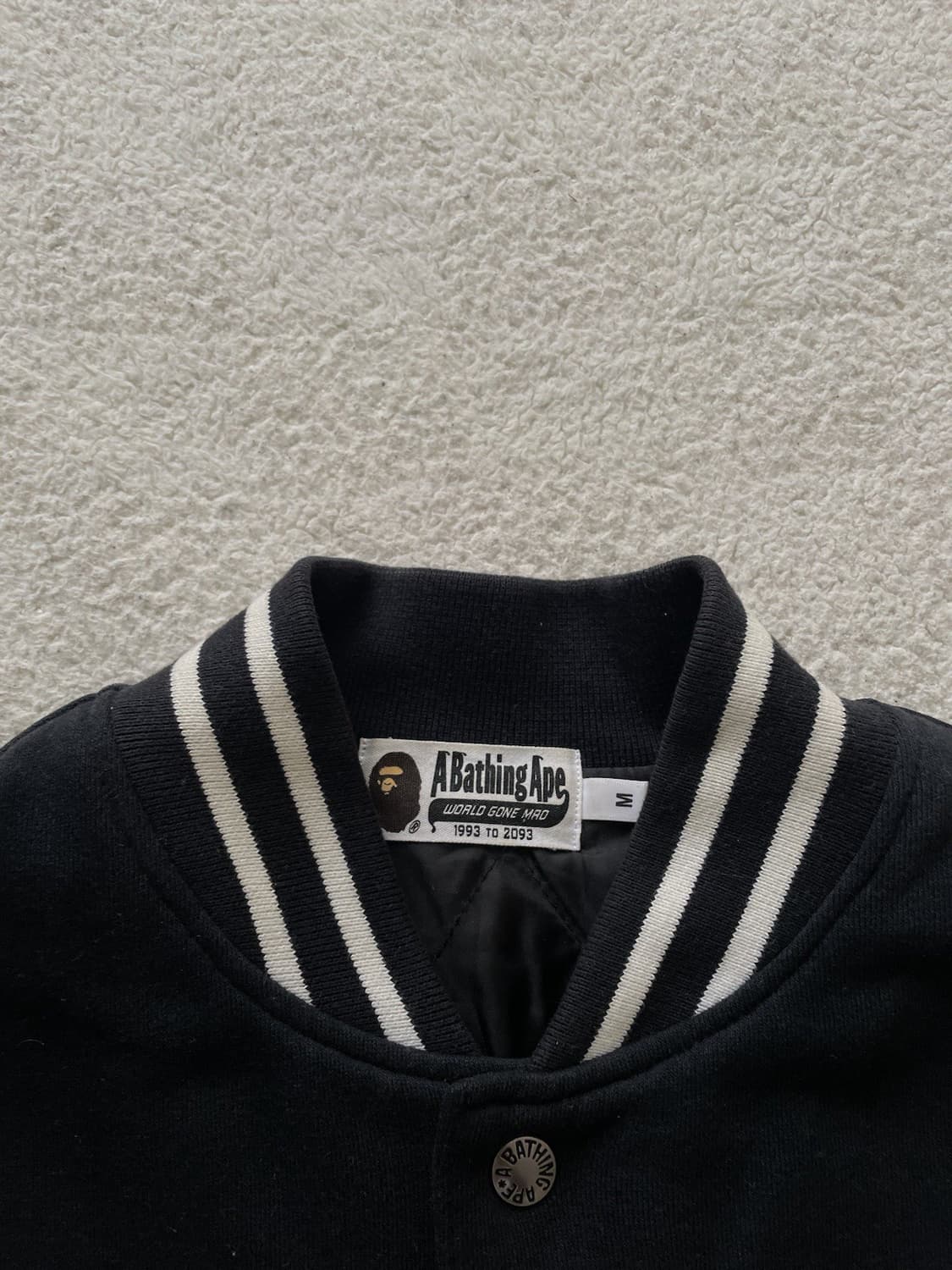 베이프 바시티 자켓 블랙 상품이미지3