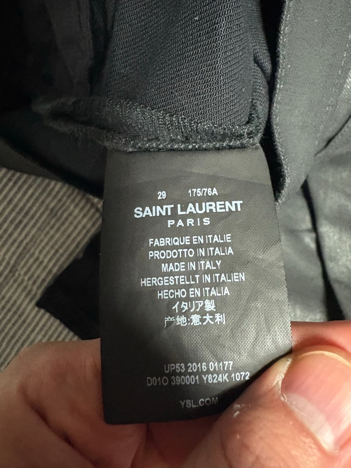 생로랑 16시즌 라이트코팅진 29사이즈 상품이미지5