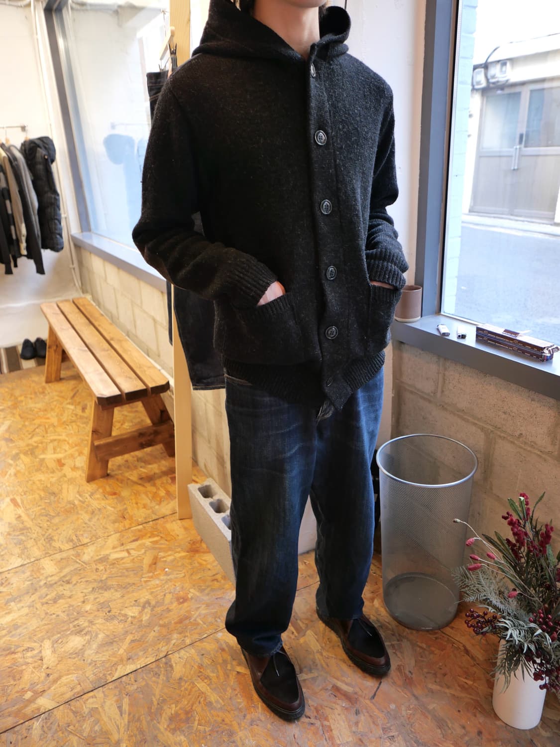 준야 와타나베 후디드 가디건 상품이미지1