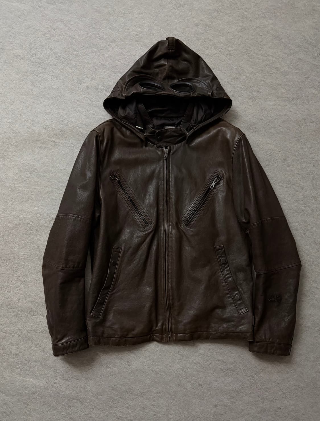 CP컴퍼니 고글 램스킨 레더자켓 상품이미지1