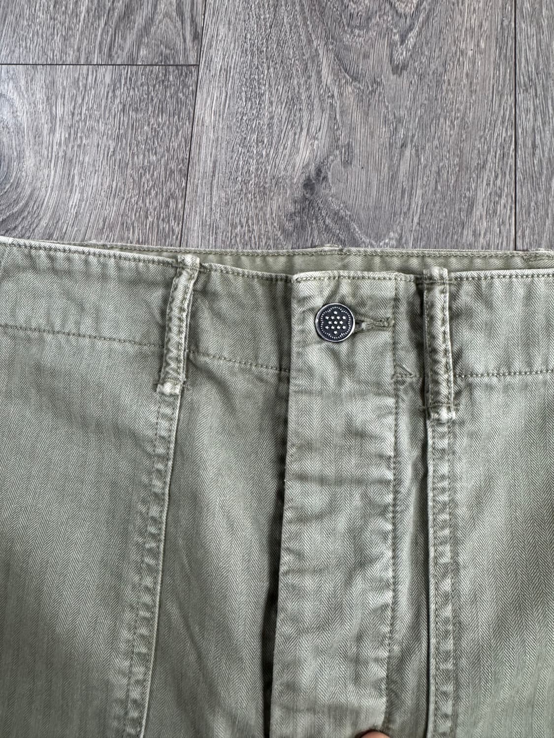 33/32 더블알엘 올리브 헤링본 퍼티그 필드 치노 상품이미지2