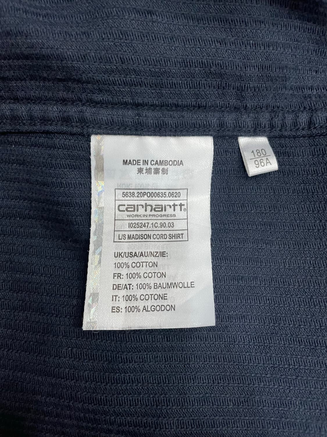 칼하트 매디슨 코듀로이 셔츠 상품이미지8