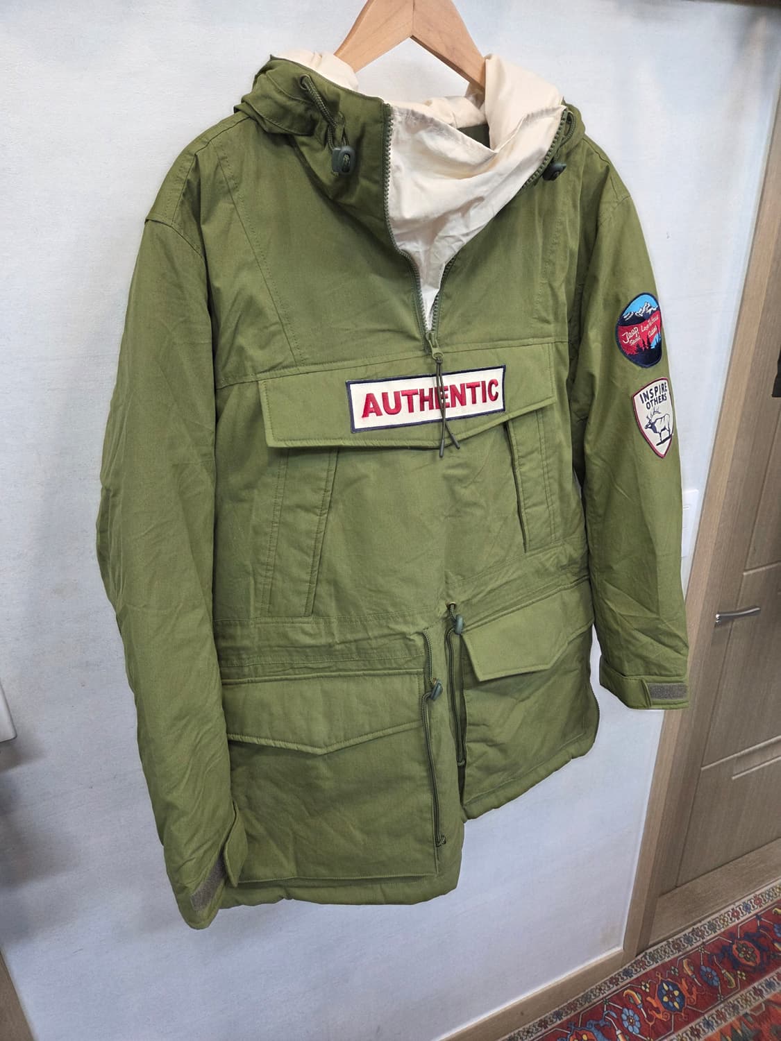 지프 등판성조기 아노락 덕다운 점퍼 패딩 L 상품이미지10