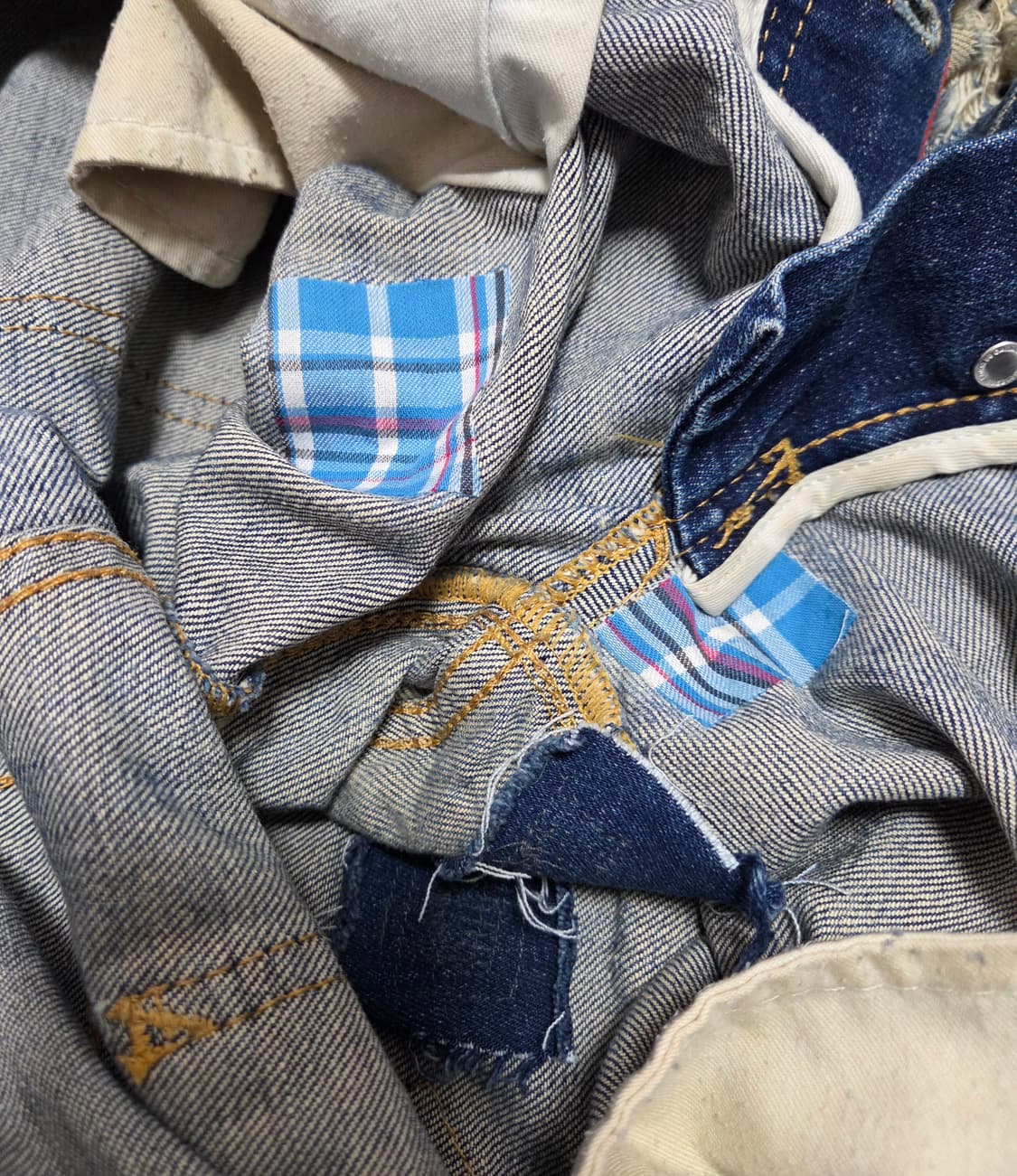 디스퀘어드 가죽트리밍 레오파드포켓 데님팬츠 상품이미지8