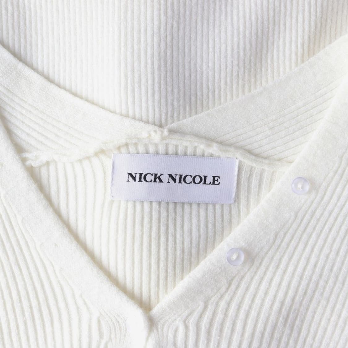 닉앤니콜 슬림핏 버튼 브이넥 골지 가디건 상품이미지6