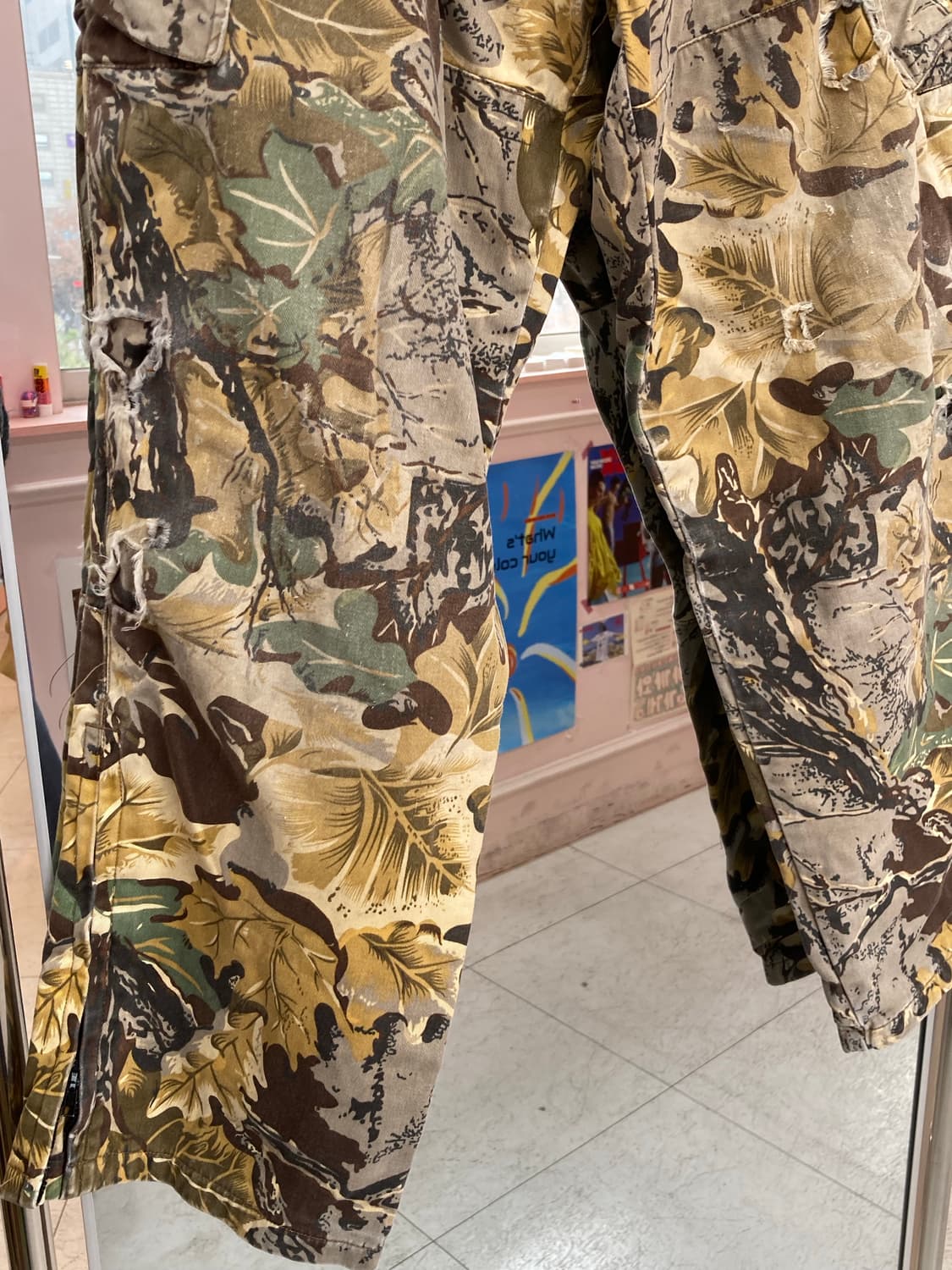 빈티지 패턴 카고 팬츠 상품이미지5