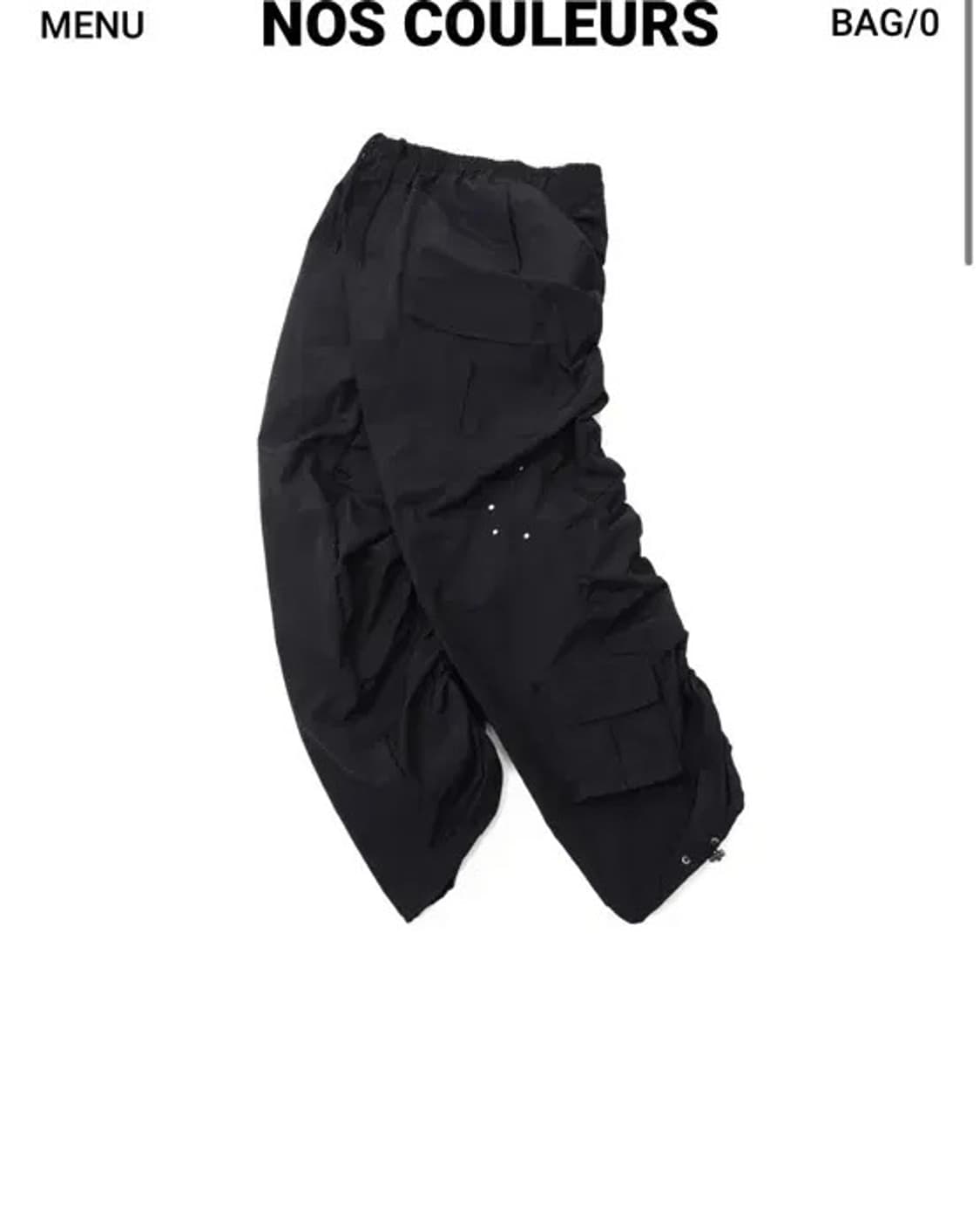 PUPA SHIRRING CARGO PANTS BLACK 상품이미지1