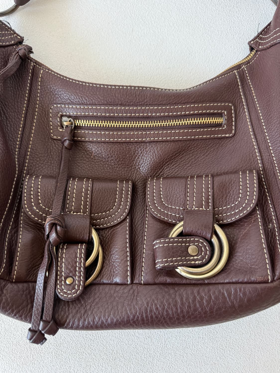 Pre owned 레더 숄더백 상품이미지7