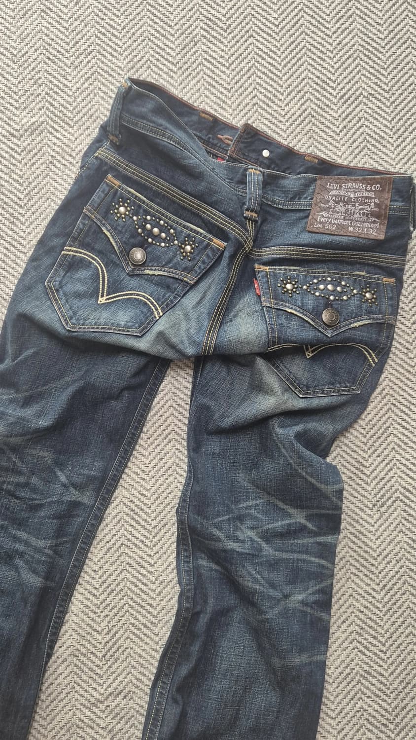리바이스 502 스터드 빈티지 데님 31 상품이미지3