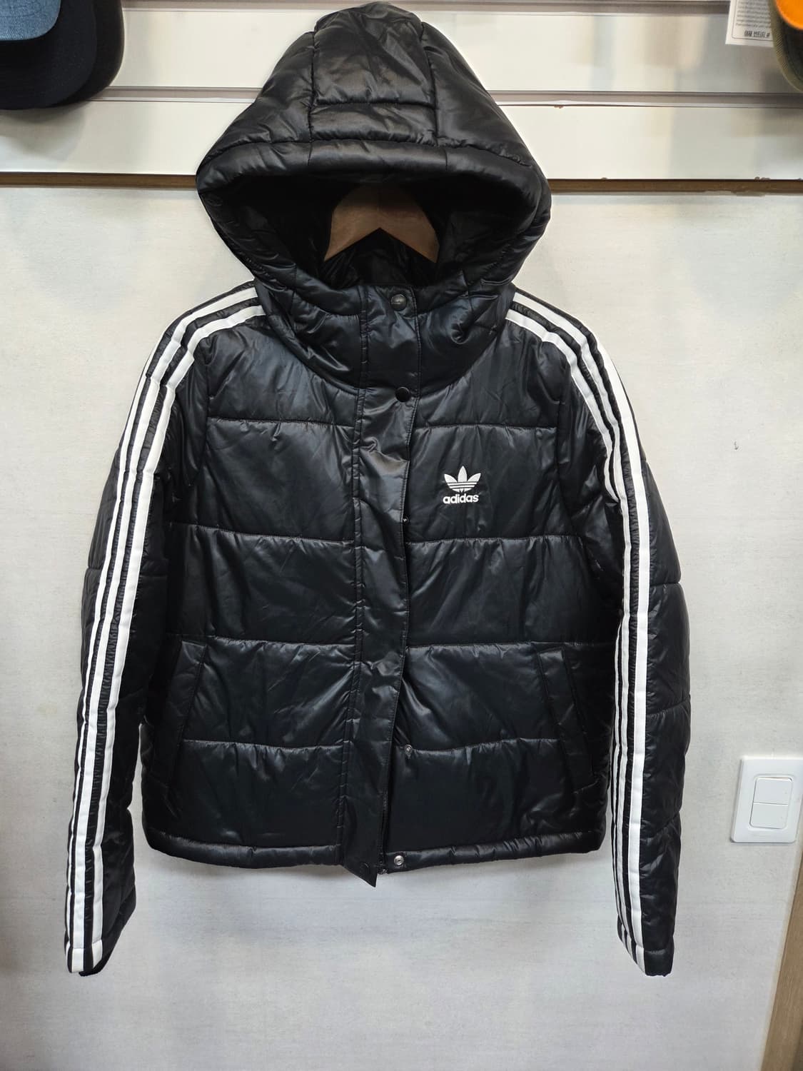 아디다스 여성 오리지날 삼선 패딩 후드자켓 m 상품이미지1