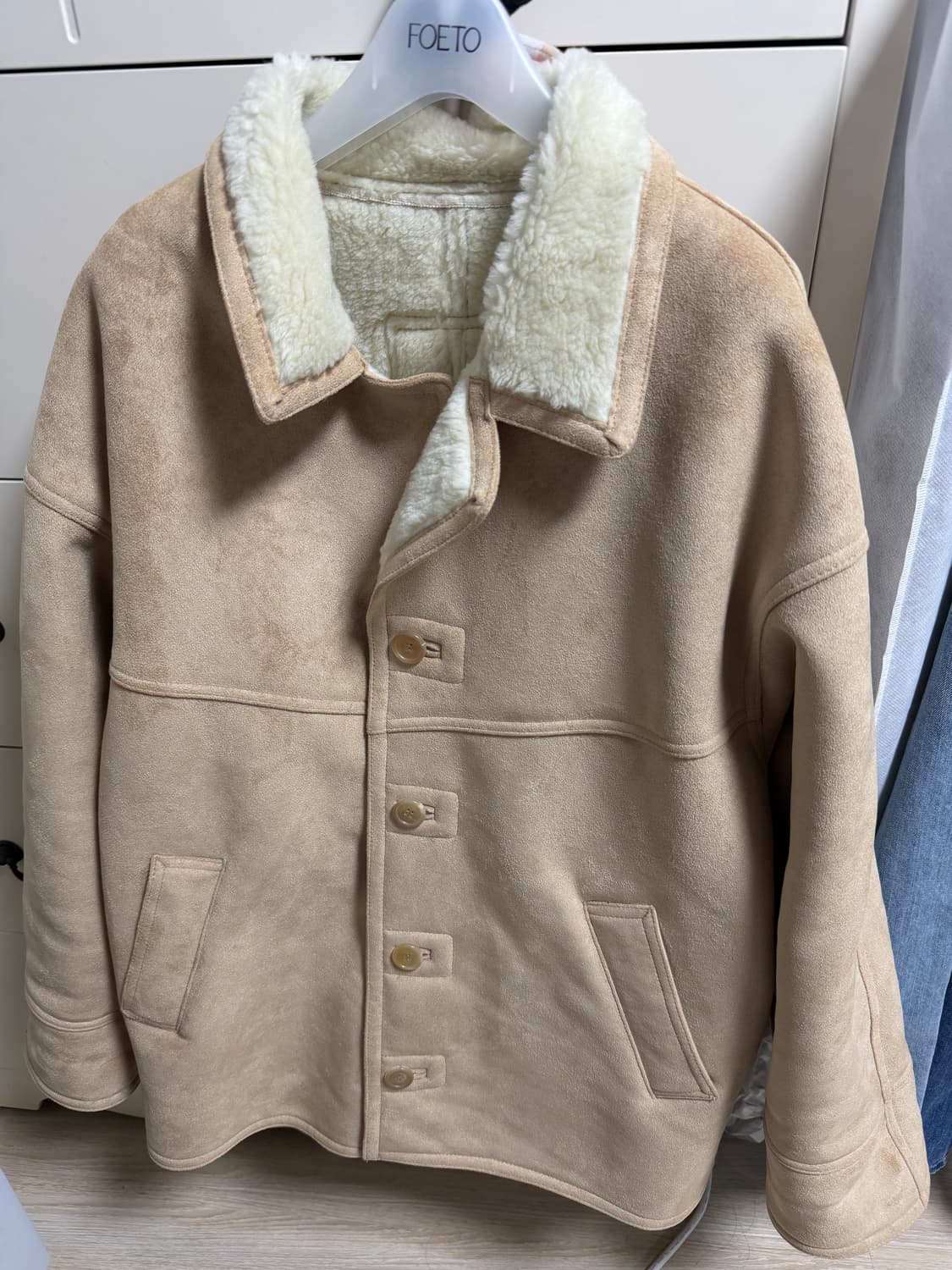 포에토 무스탕 foeto Nutty suede mustang camel 상품이미지7