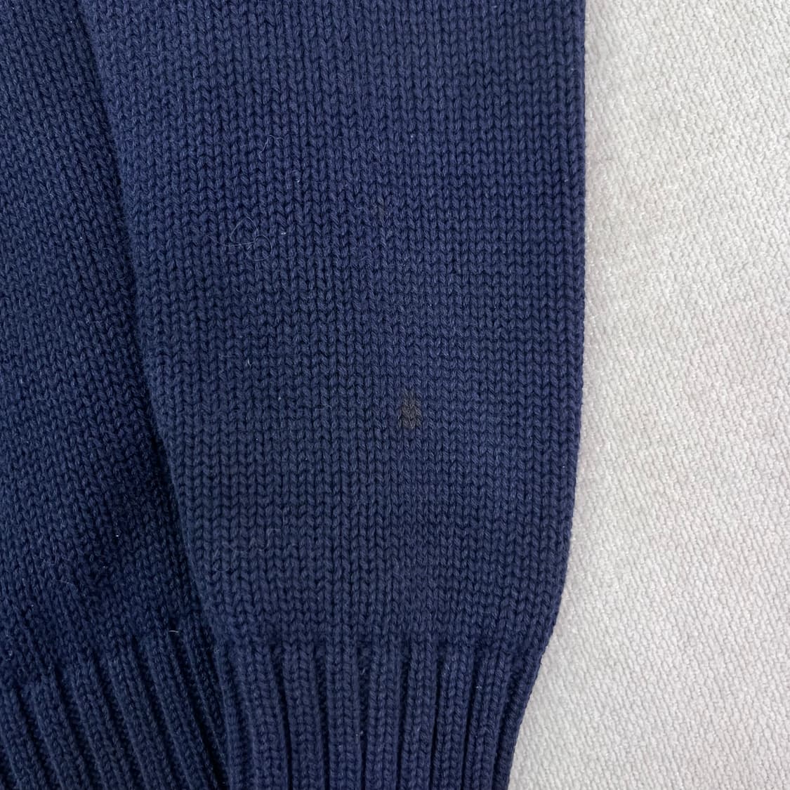 95 폴로 랄프로렌 네이비 코튼 반집업 니트 상품이미지5