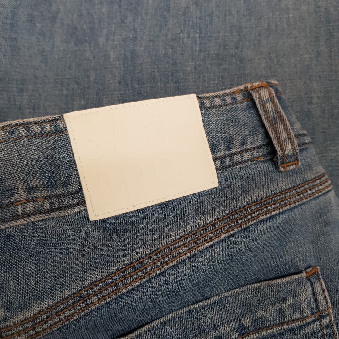 산드로 2022 하이웨스트 와이드 데님 팬츠 64-88사이즈 상품이미지5