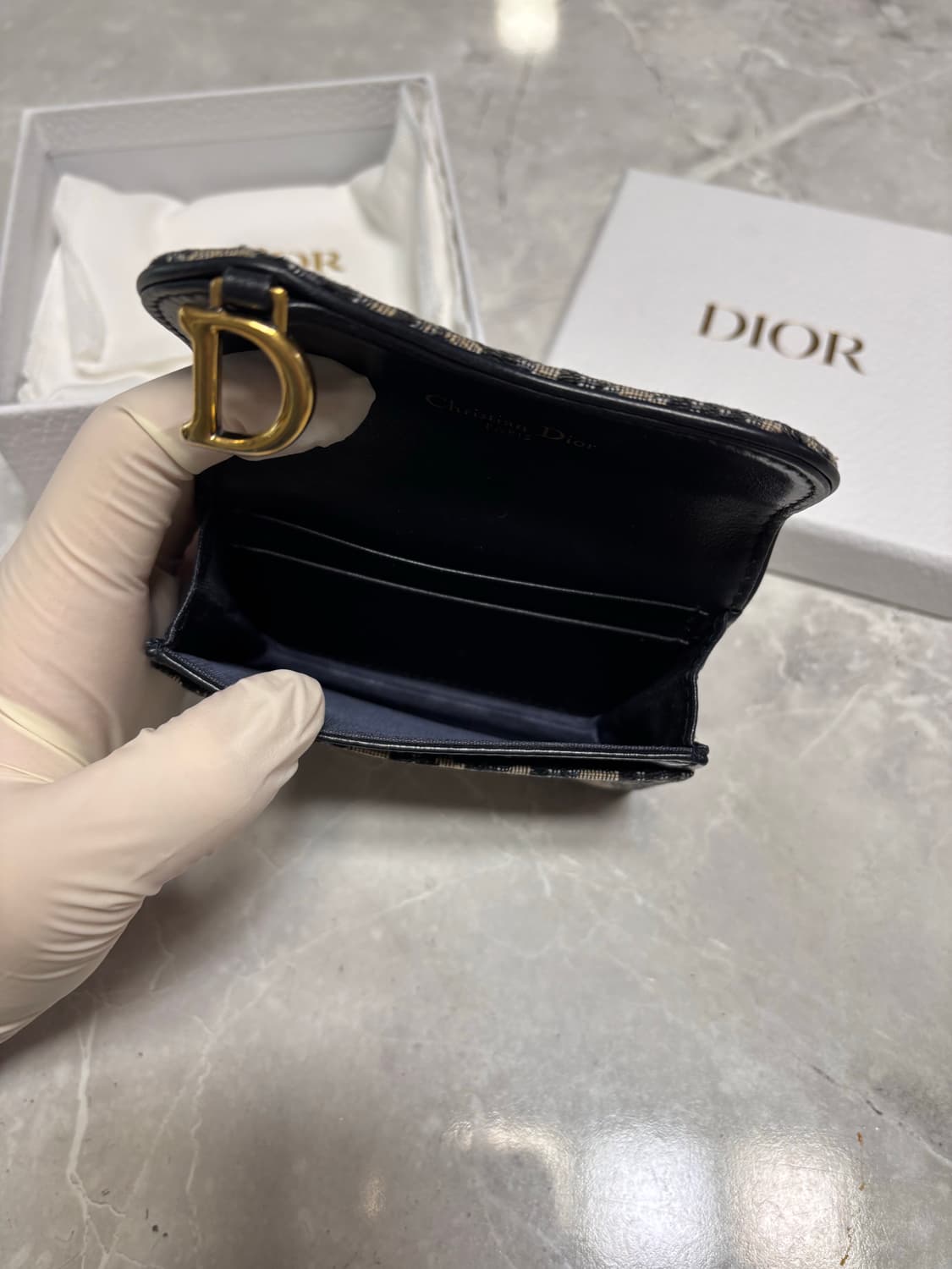 [새상품급] 디올 새들 블룸 오블리크 카드지갑 상품이미지3