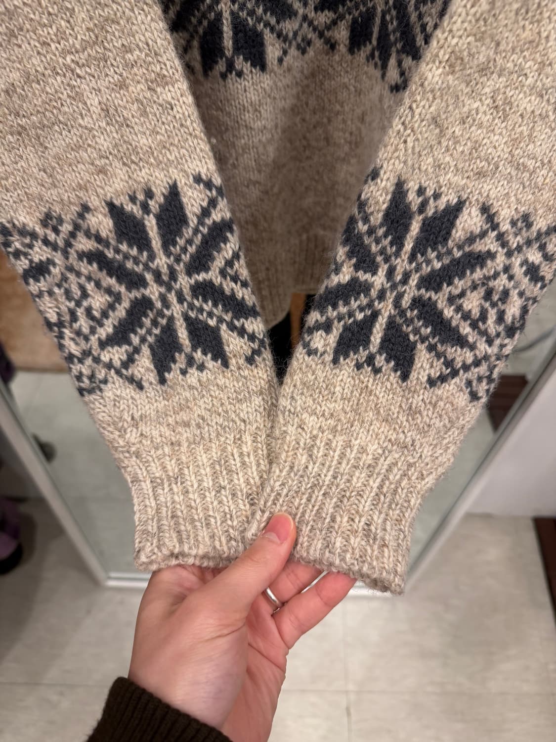 Vtg 빈티지 노르딕 울 니트 상품이미지3