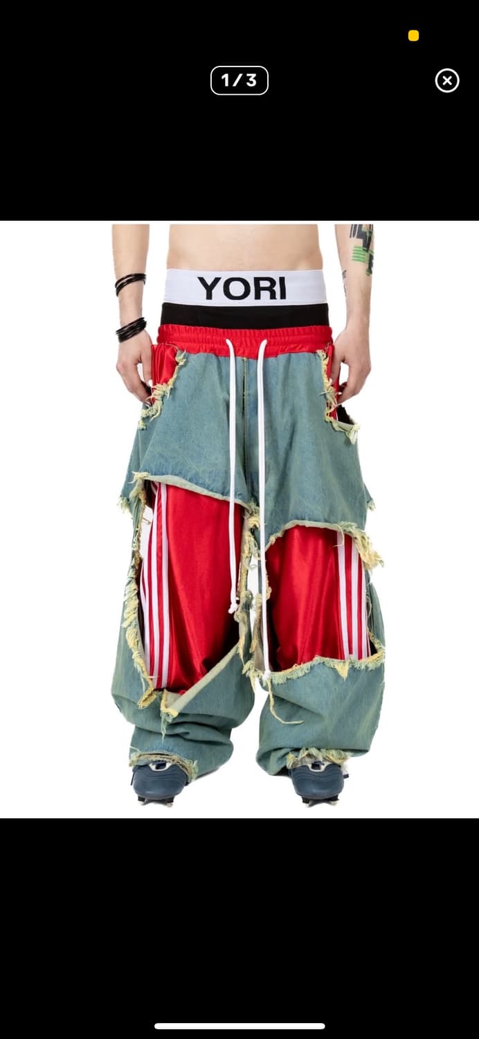 요리스포츠 트랙 데님 팬츠 상품이미지1