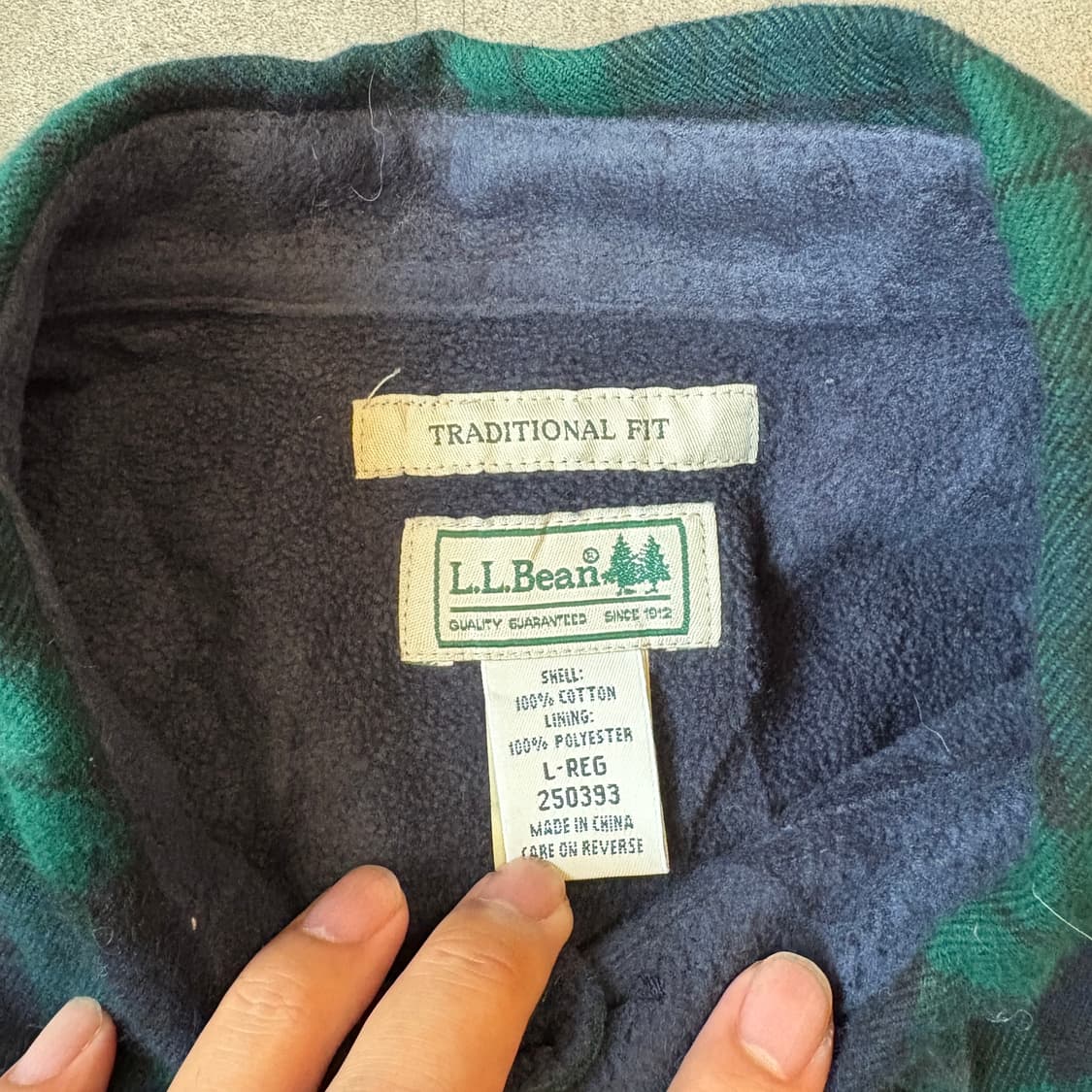 L.L.bean 정품 엘엘빈 체크 내피 셔츠 상품이미지6