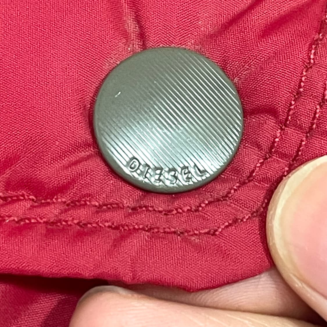 디젤 레드 폴리 나일론 포켓 점퍼 남성M 상품이미지4