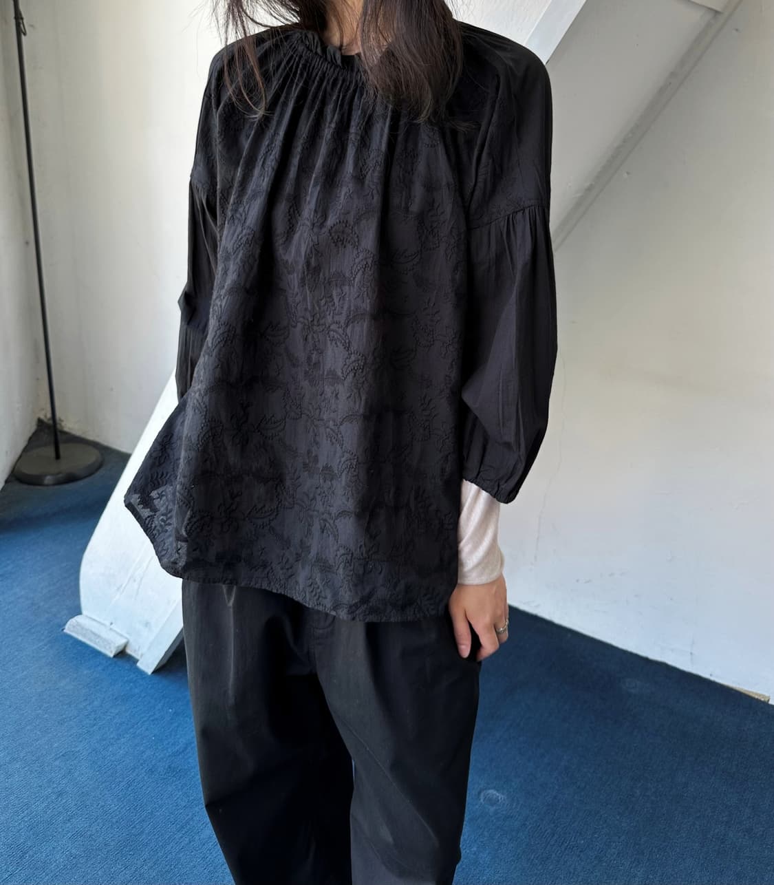 Wide silhouette High gauge cotton blouse 상품이미지9