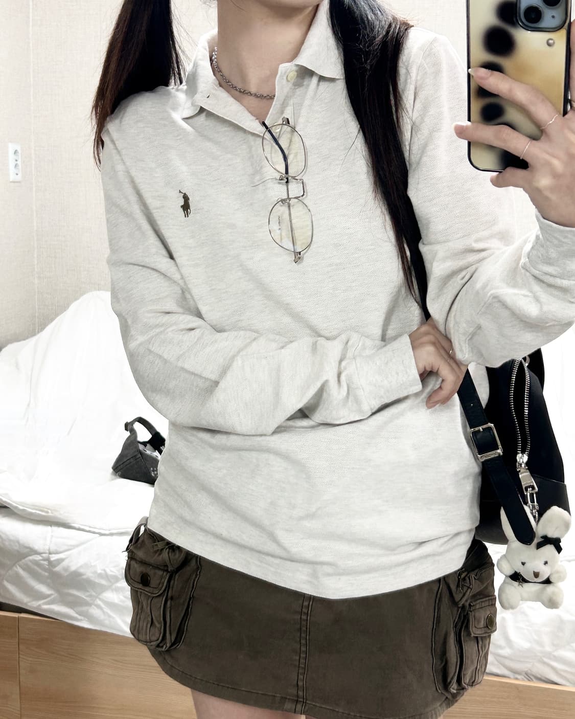 폴로 신형 브라운포니 오트밀 카라넥 롱슬리브 상품이미지3