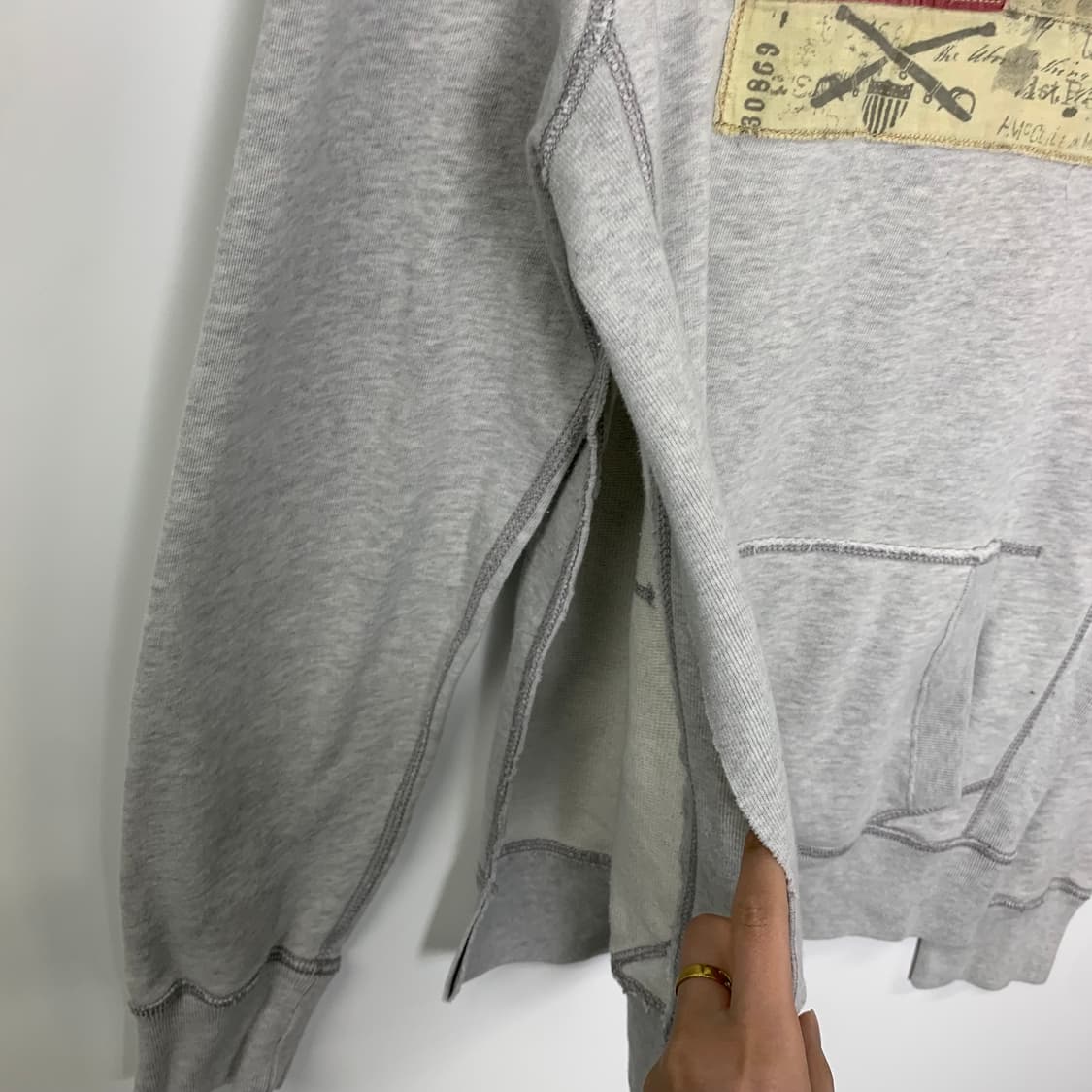 폴로 랄프로렌 성조기 그레이 후드티 상품이미지5