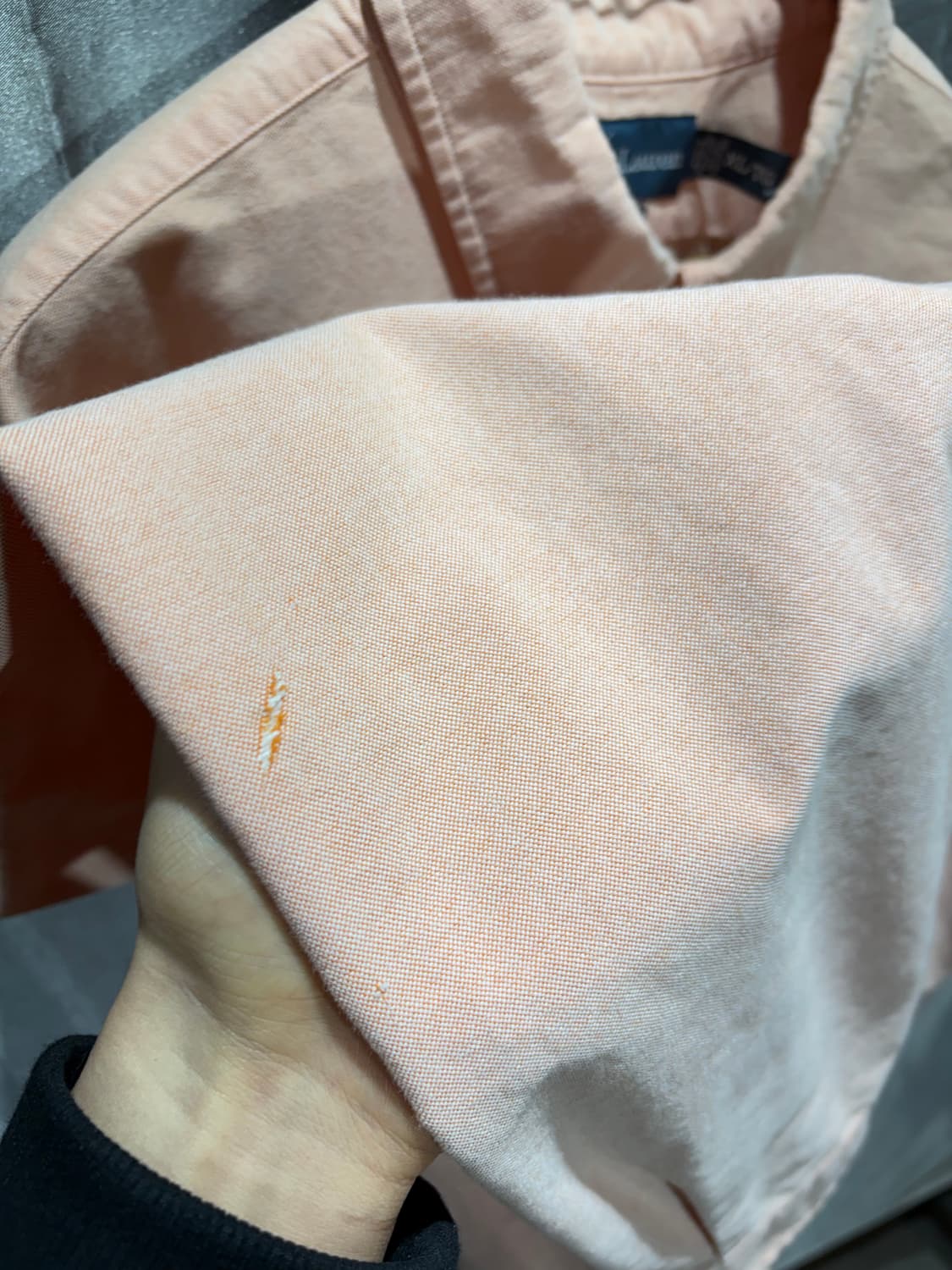 XL 폴로랄프로렌 커스텀핏 워시드 오렌지 셔츠 상품이미지7