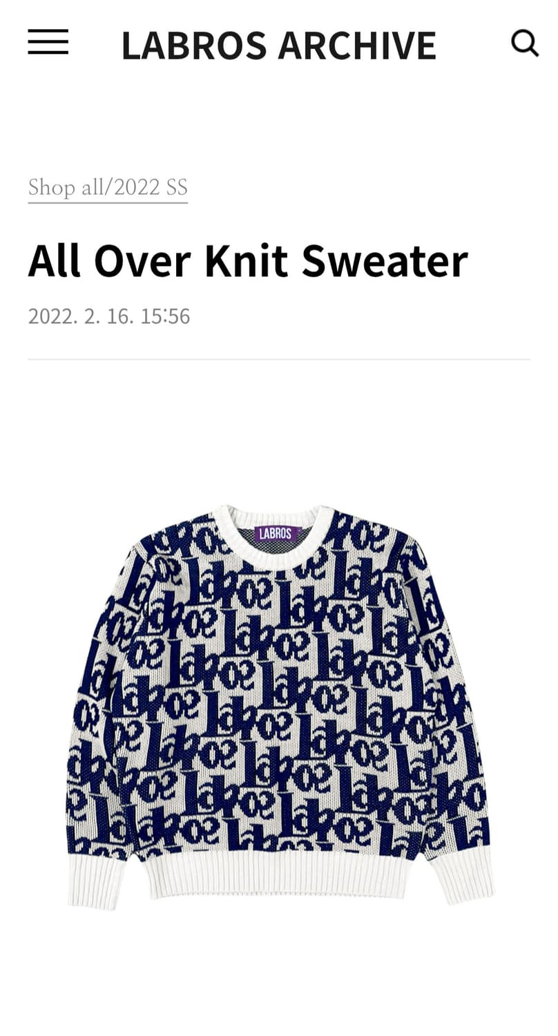 라브로스 니트 (all over) 상품이미지2