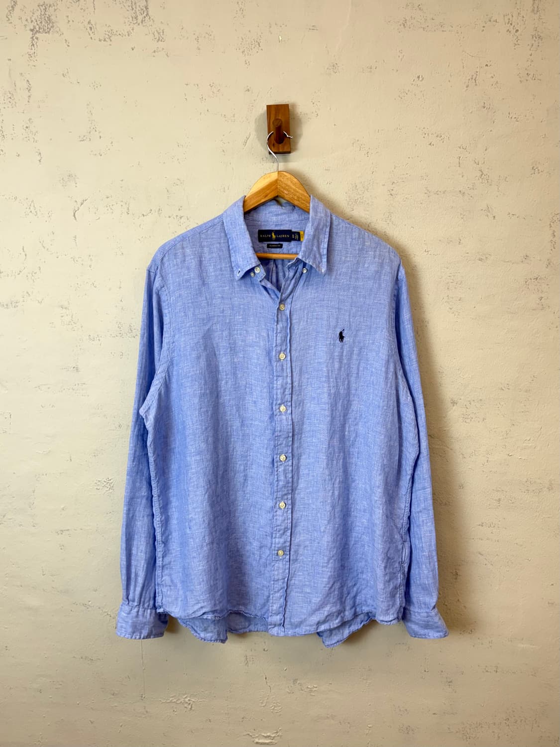 폴로랄프로렌 큐알라벨 린넨 셔츠 블루 상품이미지1