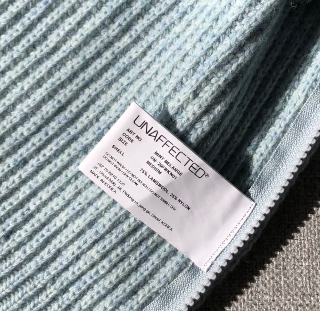 언어펙티드 오버사이즈 크루넥 니트 민트멜란지 상품이미지4
