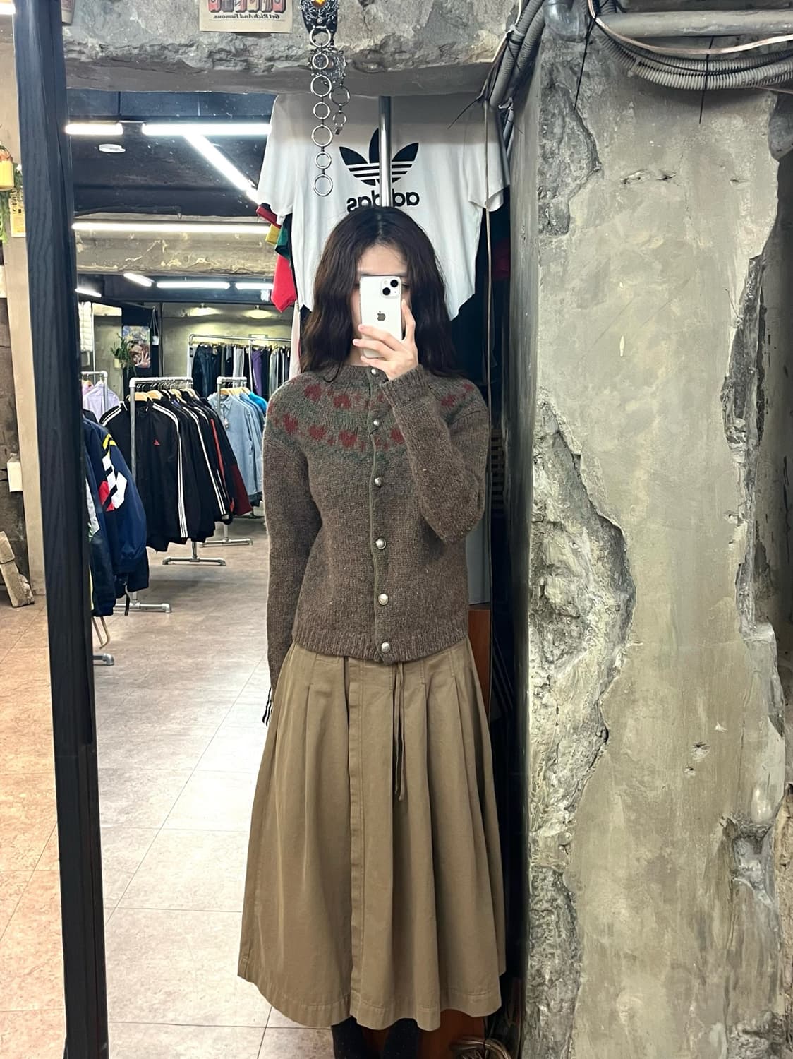 빈티지 패턴 가디건 브라운 #csz2570 상품이미지2