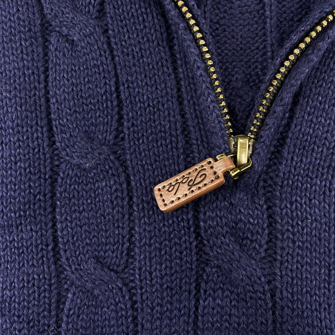 폴로 QR 신형 네이비 코튼 반집업 니트 (98) 상품이미지4