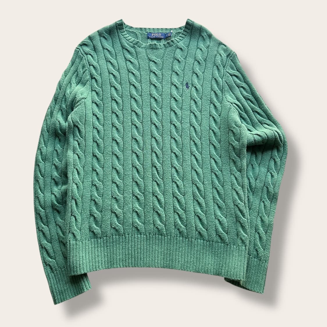 폴로 랄프로렌 파스텔 그린 케이블 니트 상품이미지1