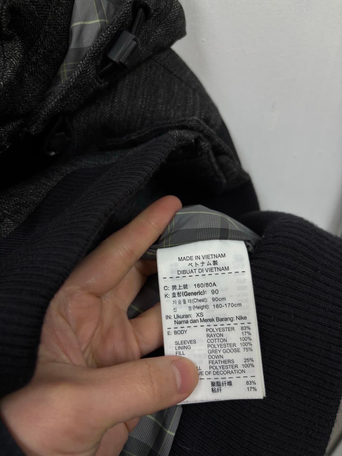 나이키 패딩점퍼 (후드탈착)  상품이미지6