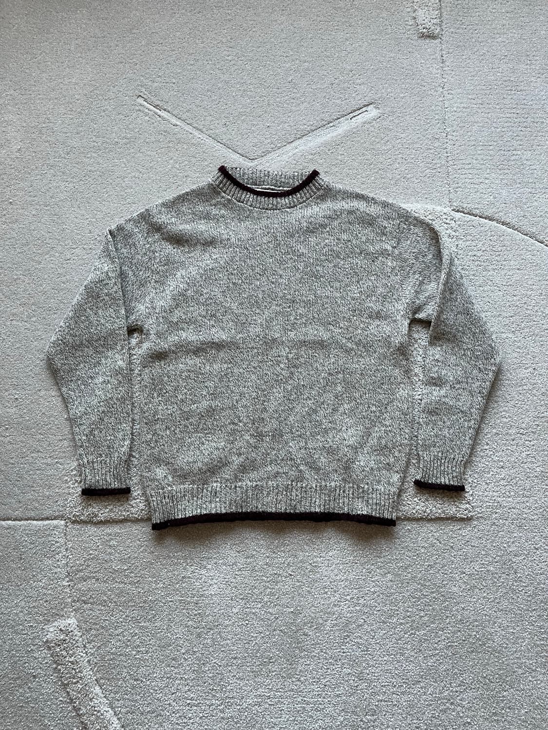 90s 엘엘빈 넥 배색 니트 (105) 상품이미지2